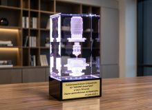 Центробежный экстрактор в разрезе 3D гравировка