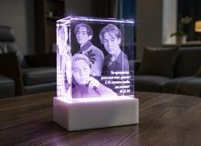 3D-светильник в стекле с изображением любимой музыкальной группы