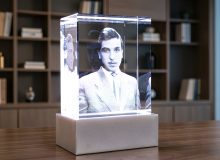 3D фото в стекле по старой фотографии отца
